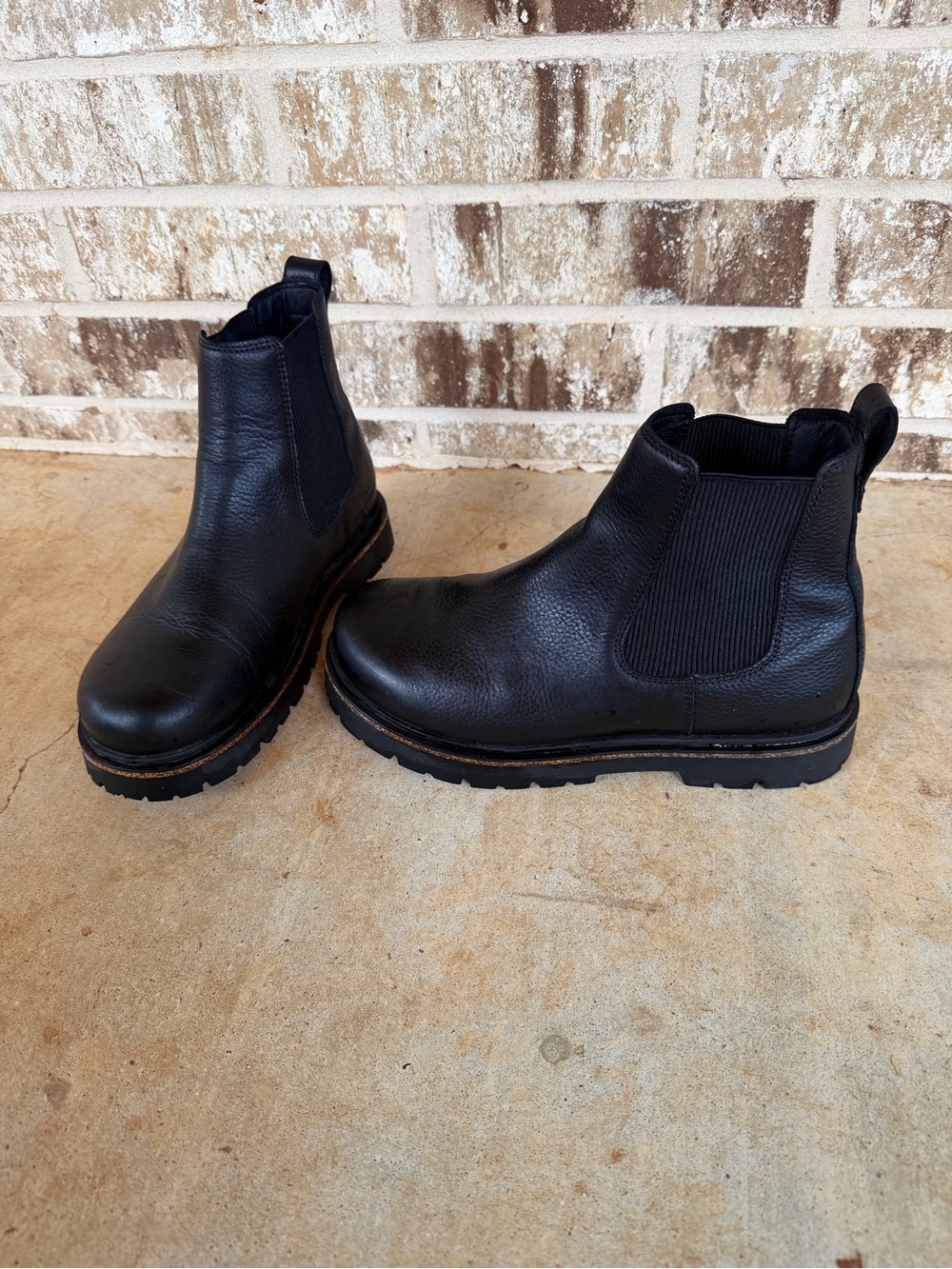 Birkenstock 39 100% Leather Black Boits - Picture 2 of 11